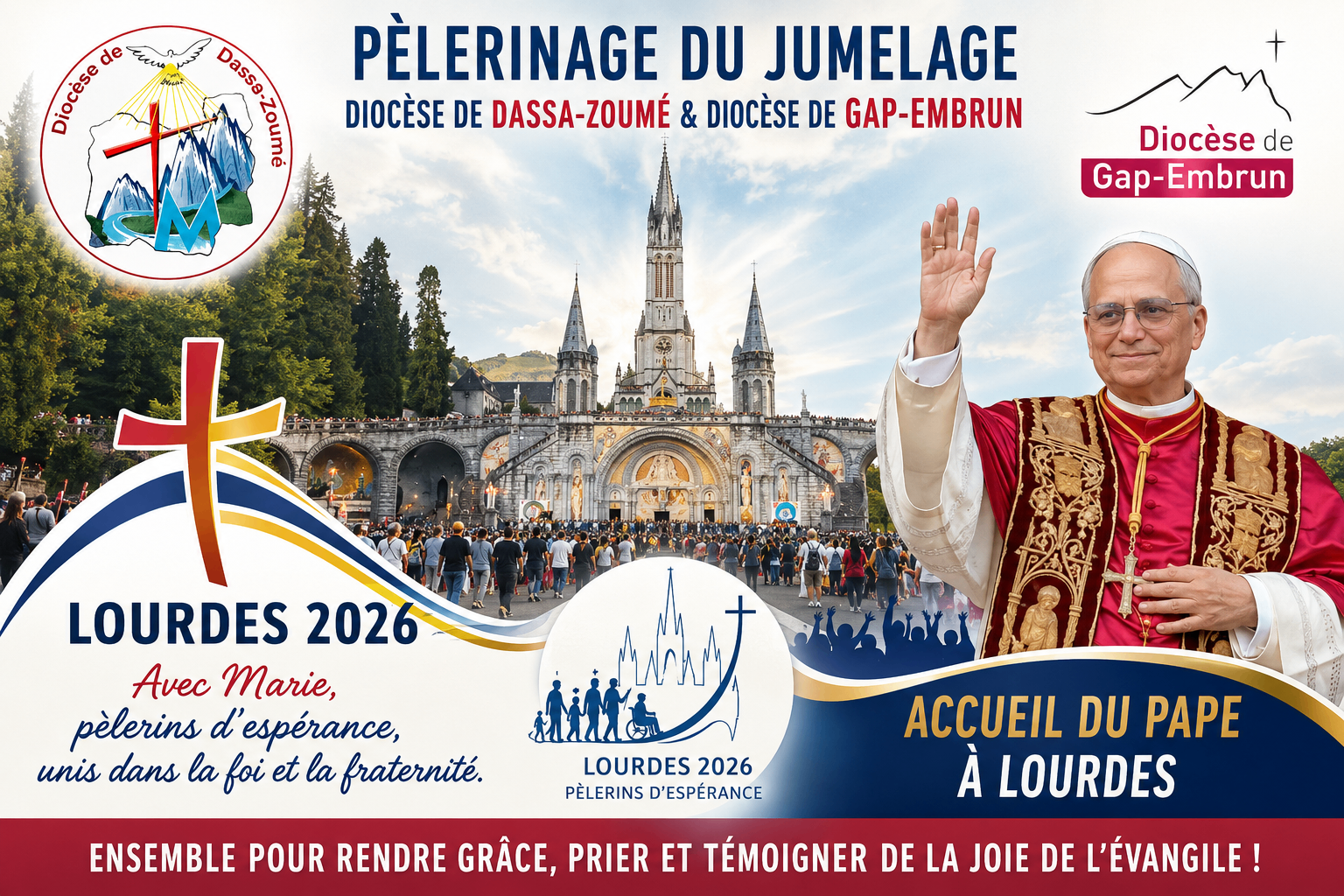 Pèlerinage du Jumelage Dassa-Zoumé / Gap-Embrun à Lourdes 