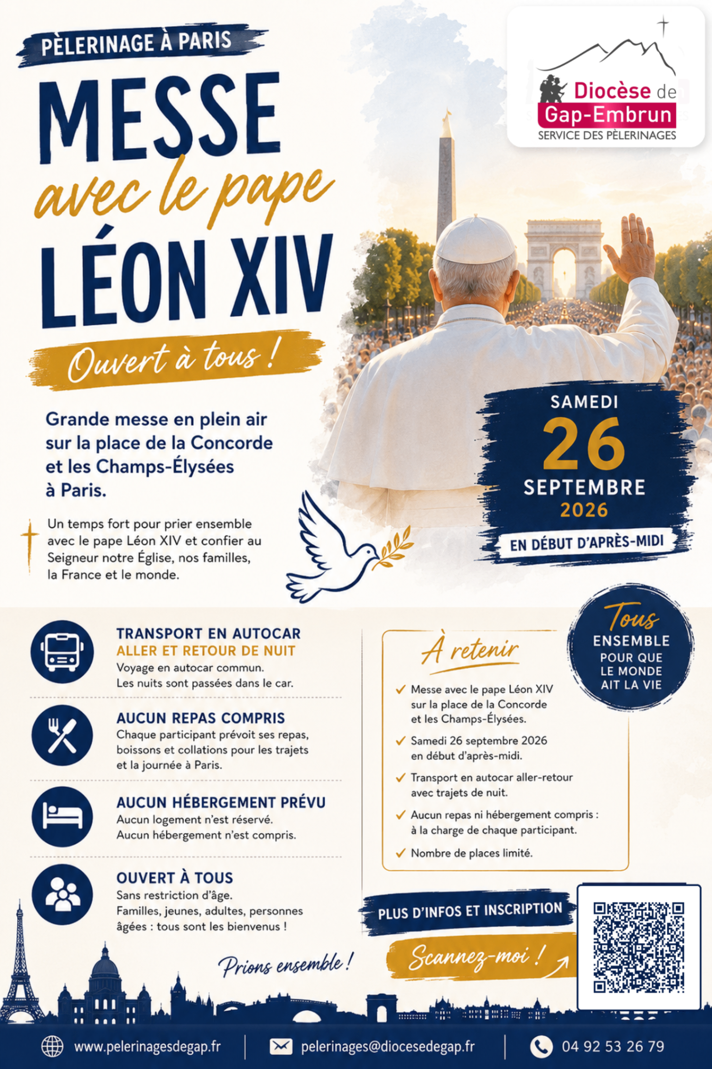 Pèlerinage à Paris — Messe avec le pape Léon XIV